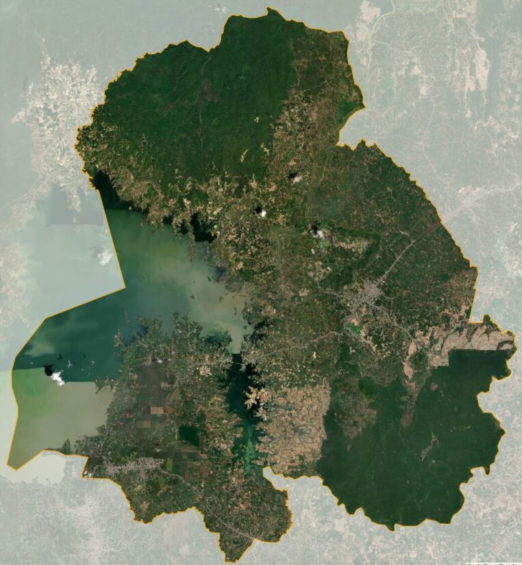 Bản đồ vệ tinh huyện Định Quán