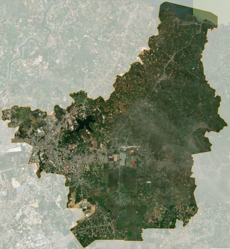 Bản đồ vệ tinh huyện Trảng Bom