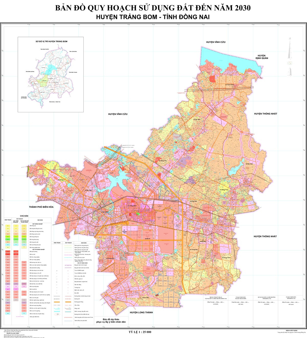 Bản đồ quy hoạch Trảng Bom . huyện