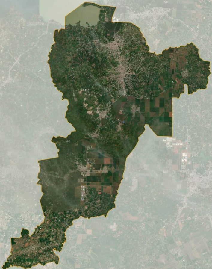 Bản đồ vệ tinh huyện Thống Nhất