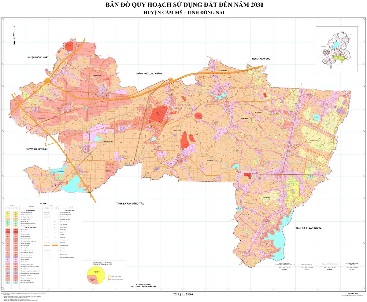 Bản đồ quy hoạch huyện Cẩm Mỹ