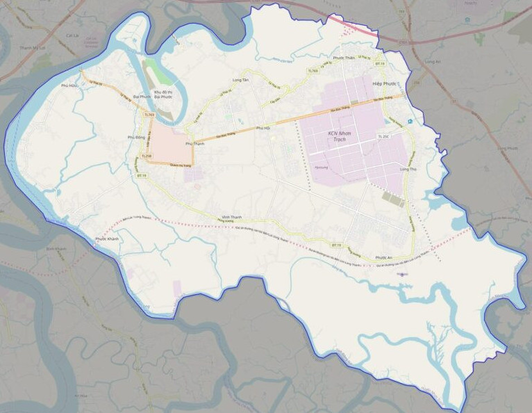 Bản đồ giao thông huyện Nhơn Trạch