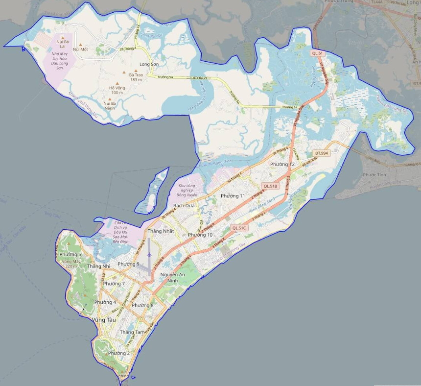 Bản đồ giao thông thành phố Vũng Tàu