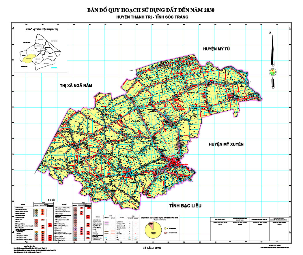 Bản đồ quy hoạch huyện Thạnh Trị