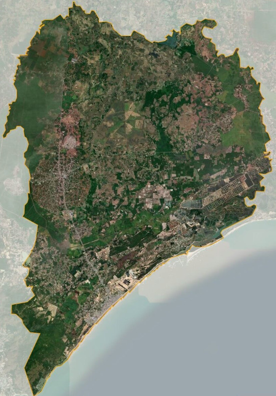 Bản đồ vệ tinh huyện Đất Đỏ