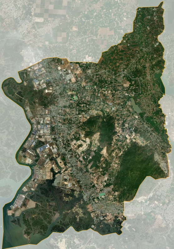 Bản đồ vệ tinh thị xã Phú Mỹ