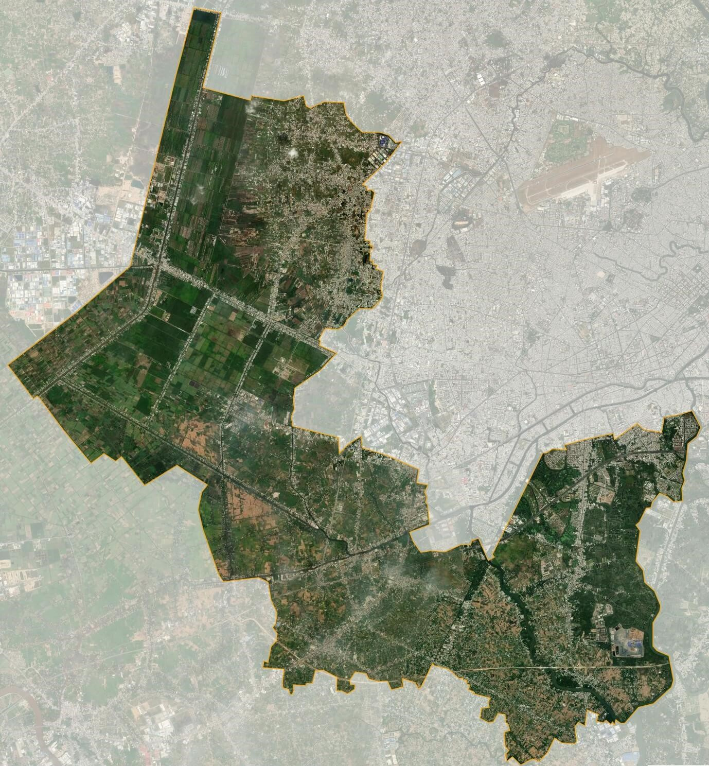 Bản đồ vệ tinh huyện Bình Chánh