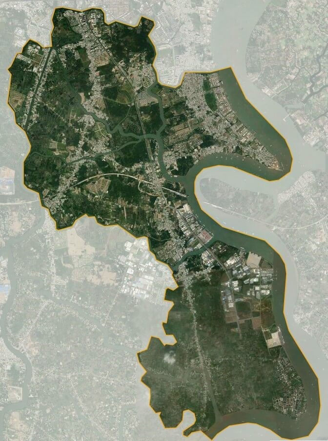 Bản đồ vệ tinh huyện Nhà Bè