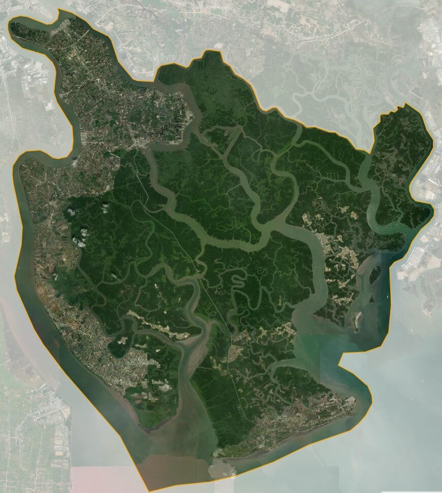 Bản đồ vệ tinh huyện Cần Giờ