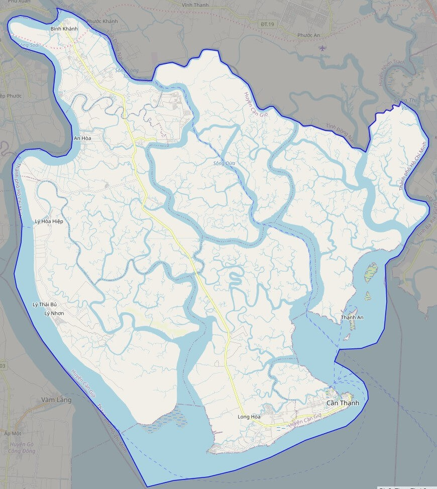 Bản đồ giao thông huyện Cần Giờ