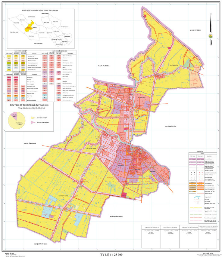 Bản đồ quy hoạch thị xã Kiến Tường