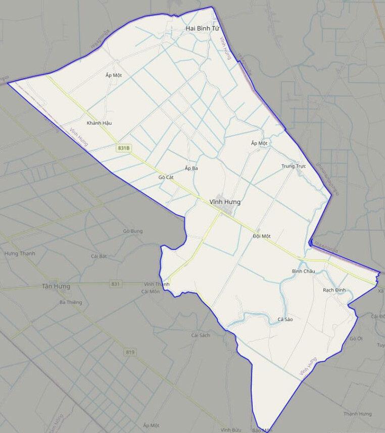 Bản đồ giao thông huyện Vĩnh Hưng
