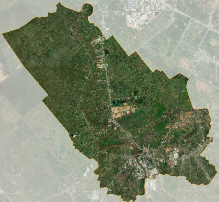 Bản đồ vệ tinh huyện Bến Lức