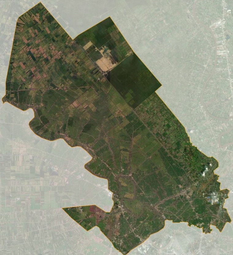  Bản đồ vệ tinh huyện Thủ Thừa