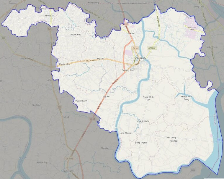  Bản đồ giao thông huyện Cần Giuộc
