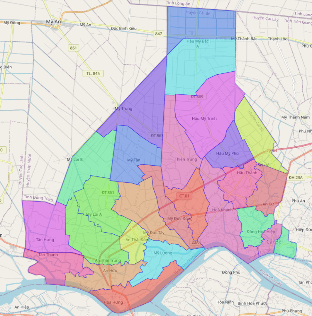 Bản đồ Quy Hoạch Huyện Cái Bè, Tiền Giang| Kế Hoạch Sử Dụng đất | Meey Map