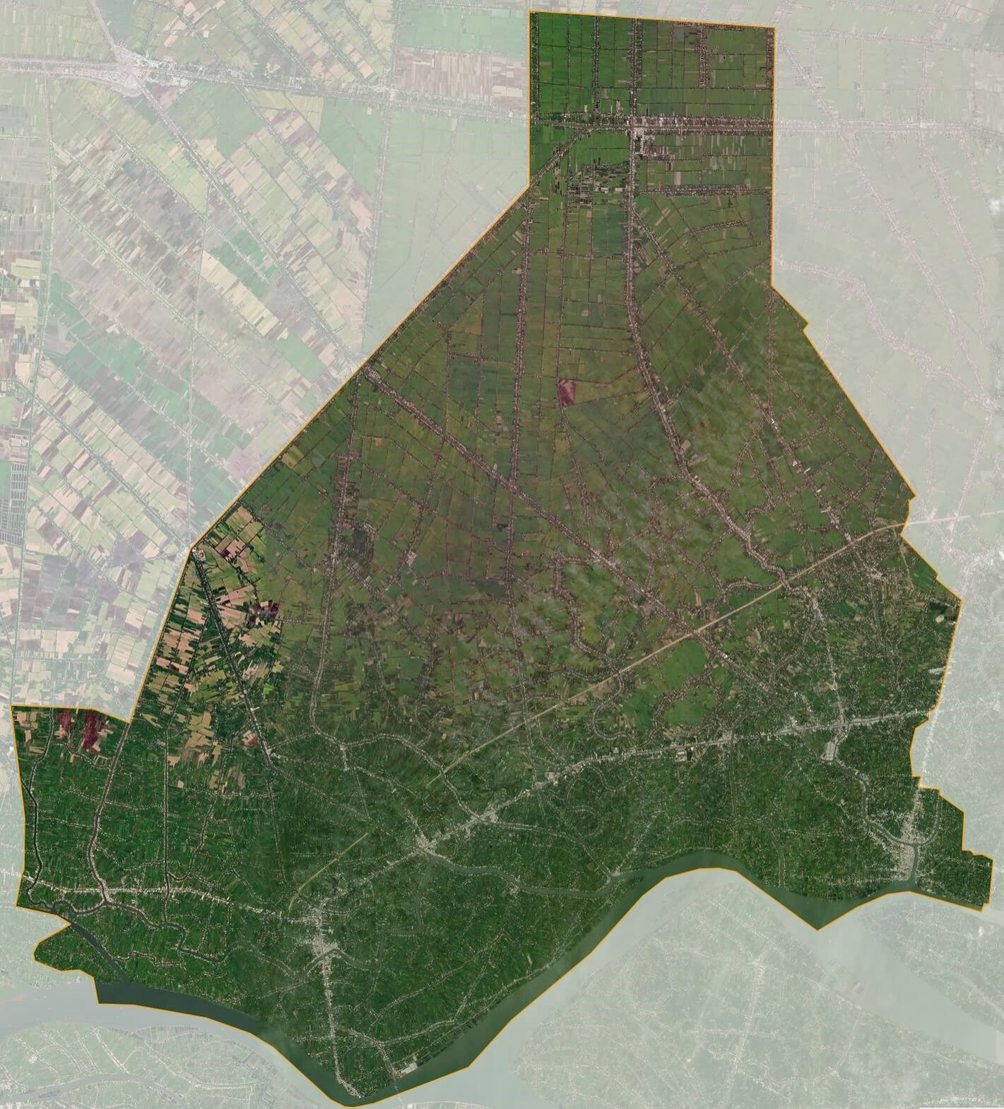 Bản đồ vệ tinh huyện Cái Bè