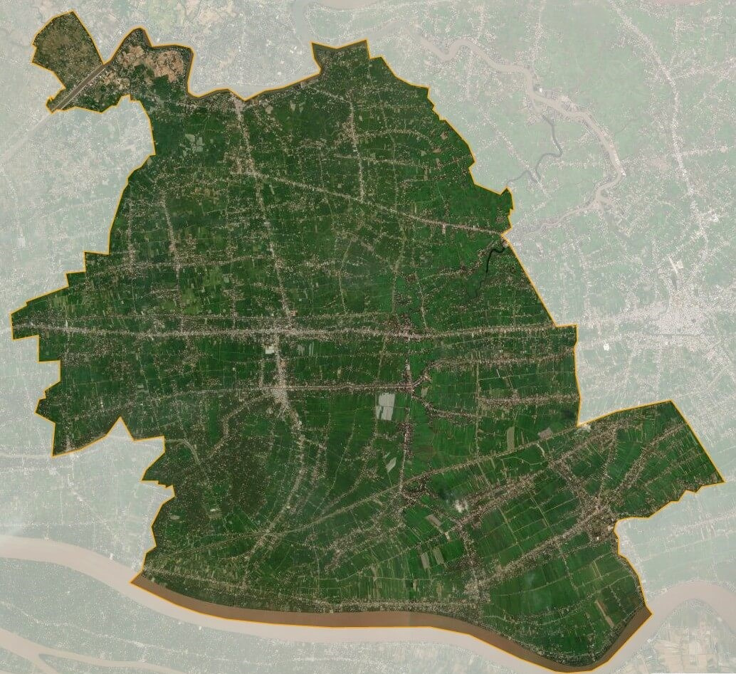 Bản đồ vệ tinh huyện Gò Công Tây