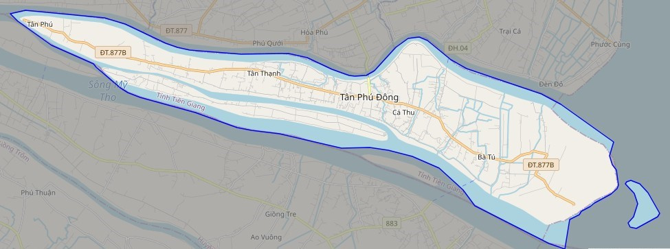 Bản đồ giao thông huyện Tân Phú Đông