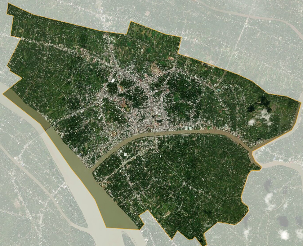 Bản đồ vệ tinh thành phố Bến Tre