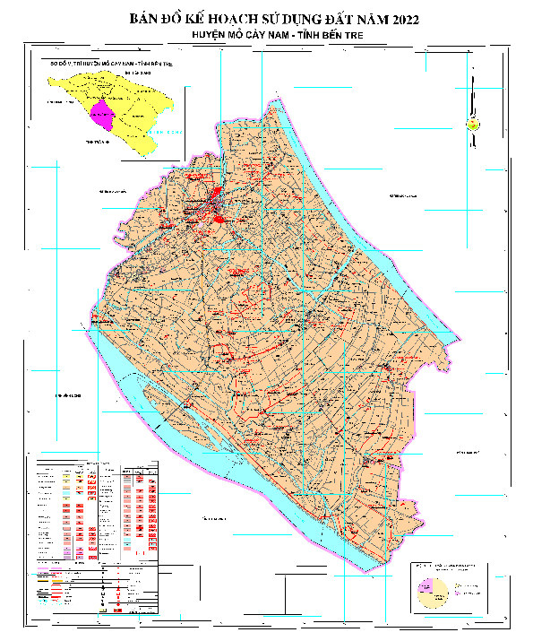 Bản đồ quy hoạch Huyện Mỏ Cày Nam