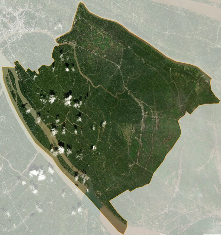 Bản đồ vệ tinh huyện Giồng Trôm