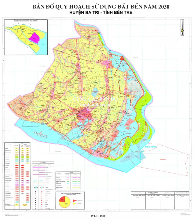 Bản đồ quy hoạch huyện Ba Tri