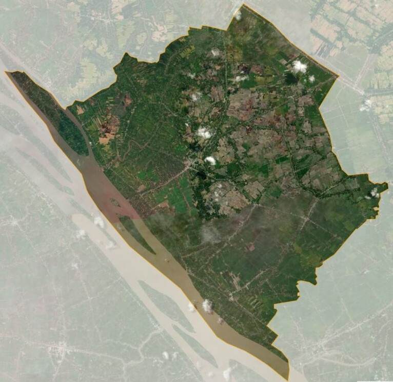 Bản đồ vệ tinh huyện Cầu Kè