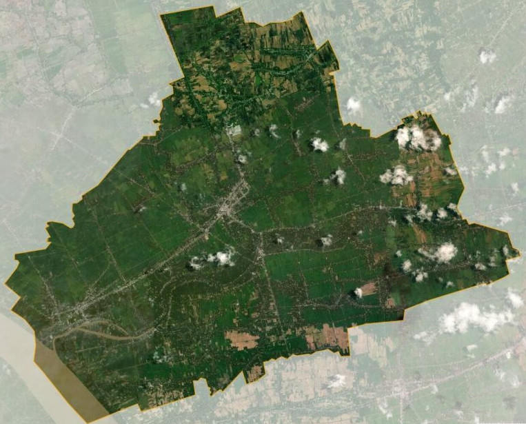 Bản đồ vệ tinh huyện Tiểu Cần