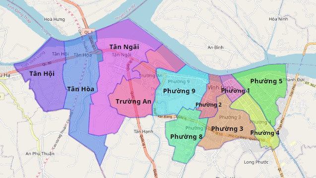 Bản đồ Thành Phố Vĩnh Long, Vĩnh Long | Meey Map
