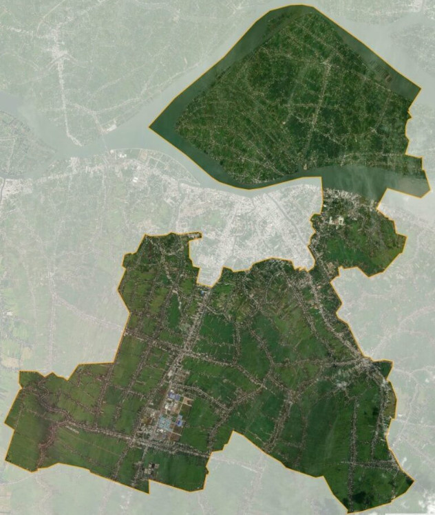 Bản đồ vệ tinh huyện Long Hồ