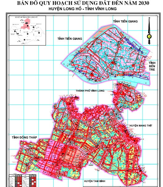 Bản đồ quy hoạch huyện Long Hồ