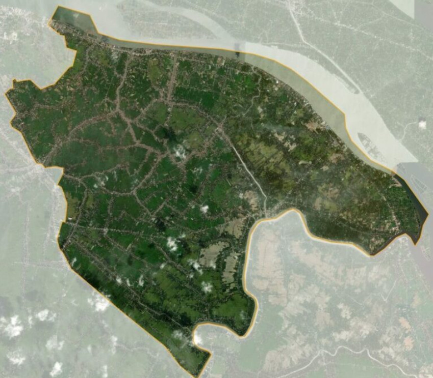 Bản đồ vệ tinh Mang Thít . huyện