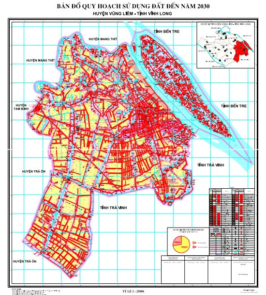 Bản đồ quy hoạch huyện Vũng Liêm