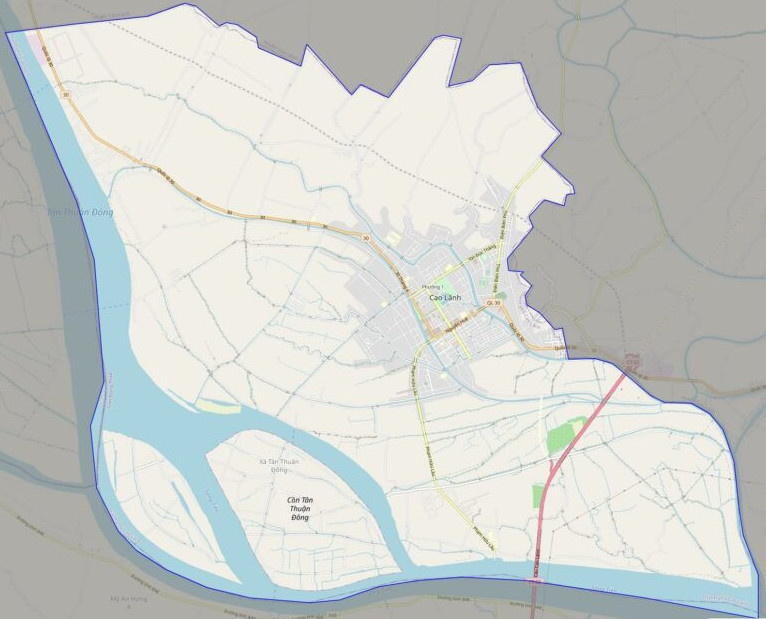 Bản đồ giao thông Thành phố Cao Lãnh