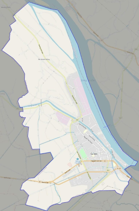 Bản đồ giao thông Thành phố Sa Đéc