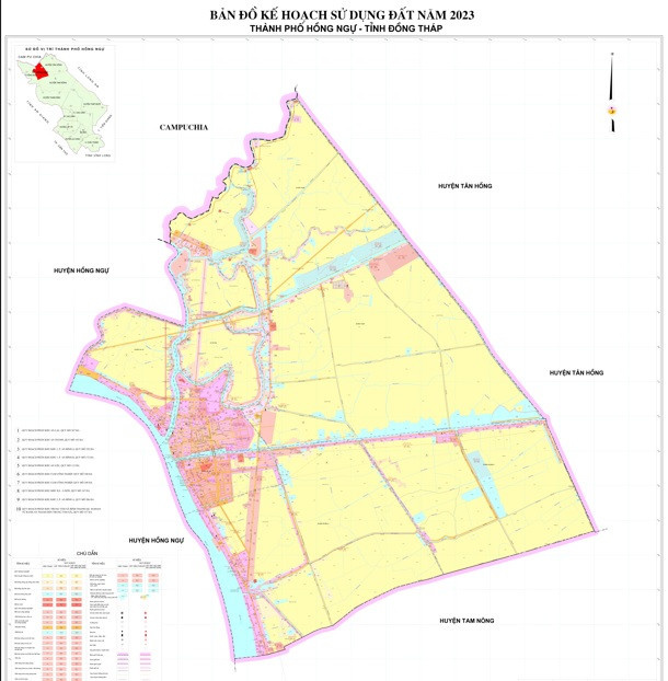 Bản đồ quy hoạch Thành phố Hồng Ngự