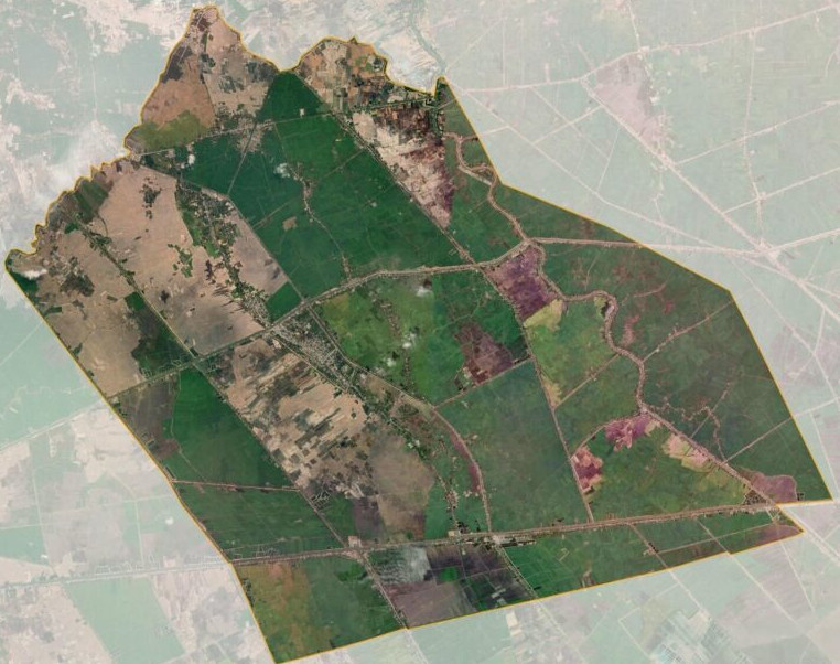  Bản đồ vệ tinh huyện Tân Hồng