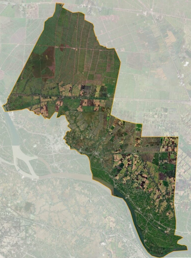 Bản đồ vệ tinh huyện Cao Lãnh
