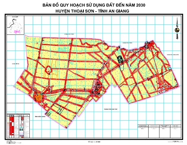 Bản đồ quy hoạch huyện Thoại Sơn