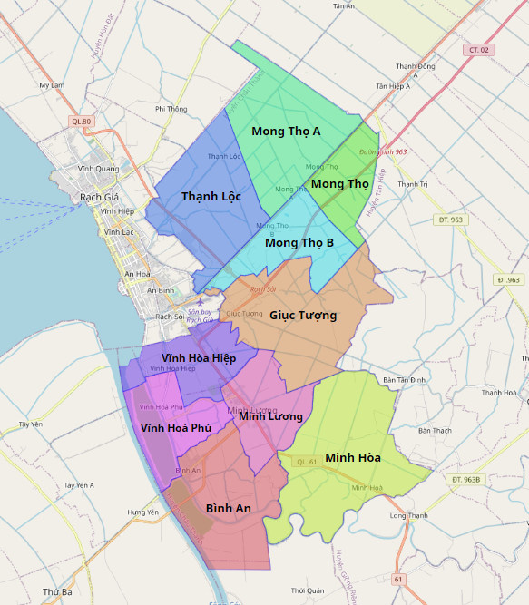 Bản đồ hành chính huyện Châu Thành