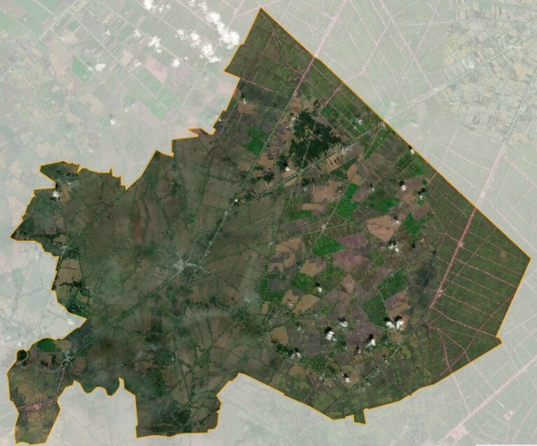 Bản đồ vệ tinh huyện Giồng Riềng