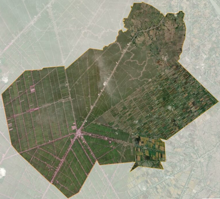 Bản đồ vệ tinh huyện Cờ Đỏ