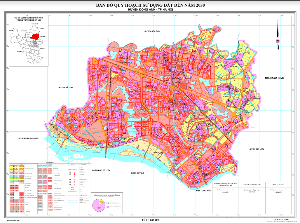 Bản đồ quy hoạch huyện Đông Anh