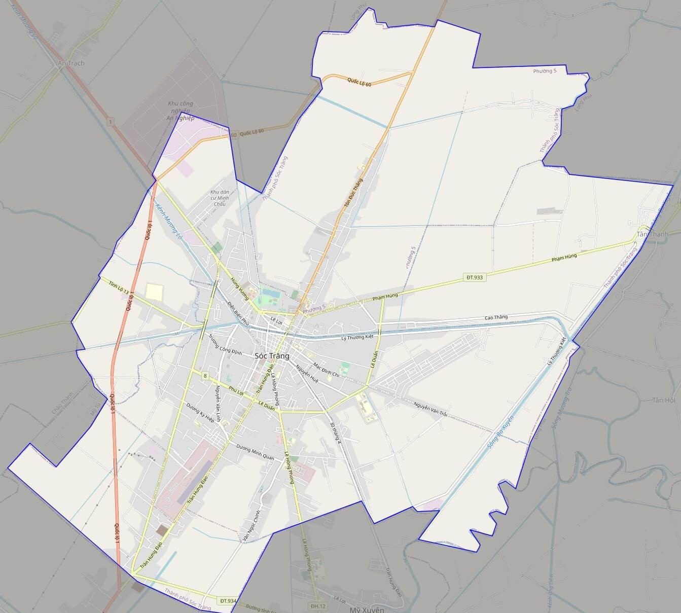 Bản đồ giao thông Thành phố Sóc Trăng