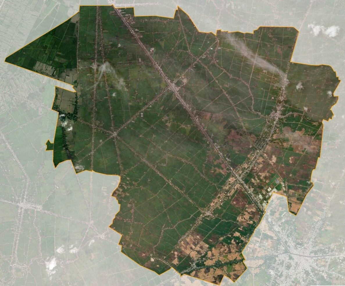 Bản đồ vệ tinh huyện Châu Thành tỉnh Sóc Trăng