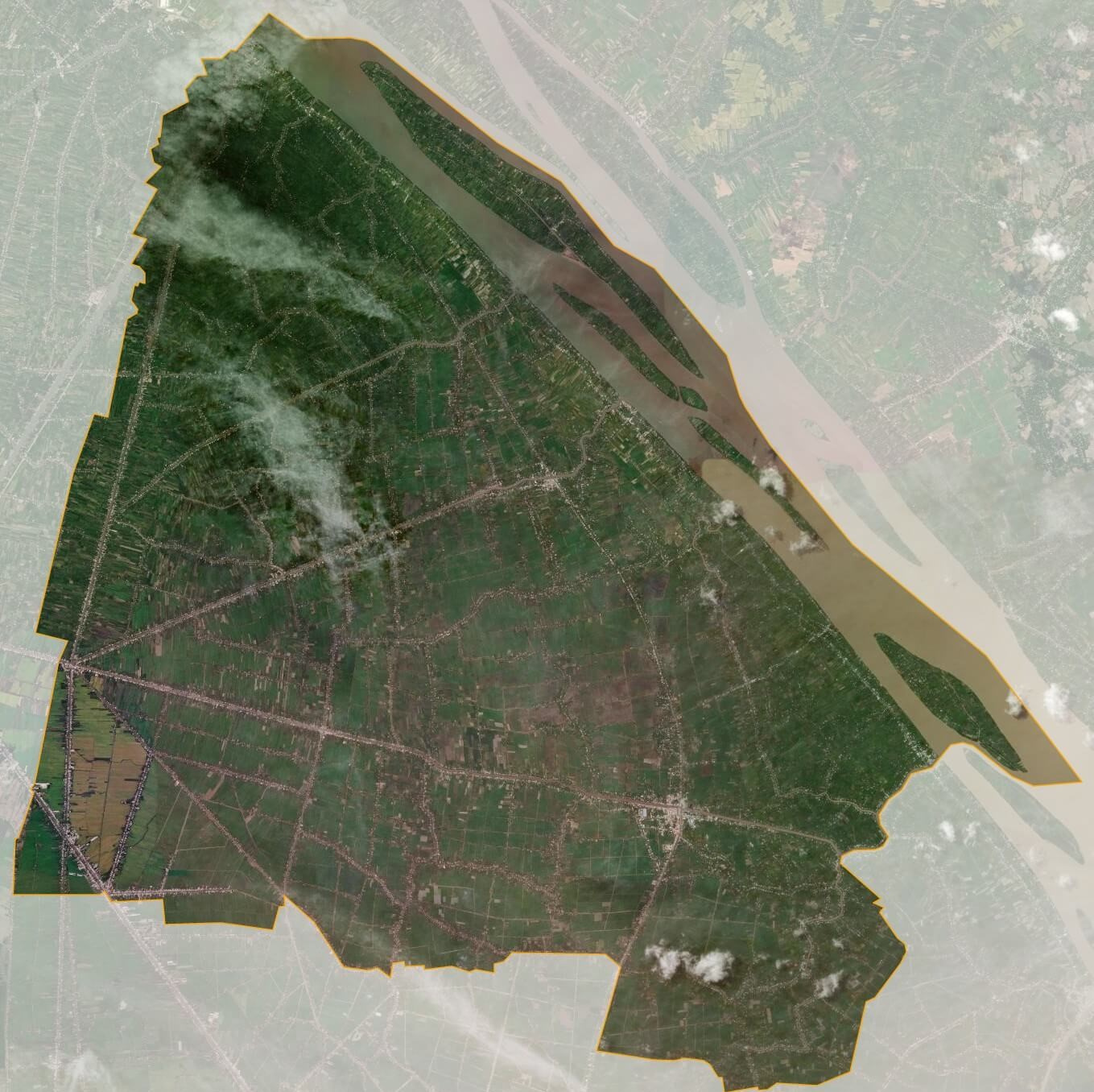 Bản đồ vệ tinh huyện Kế Sách