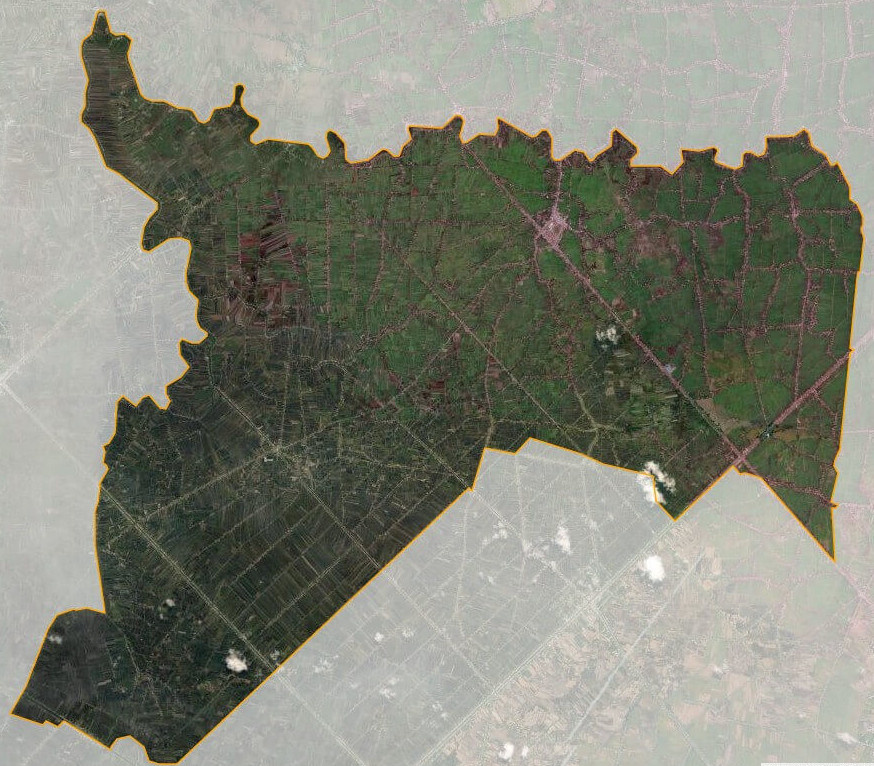 Bản đồ vệ tinh huyện Hồng Dân
