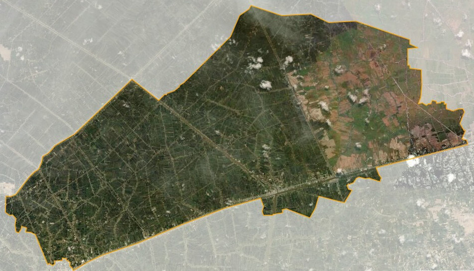 Bản đồ vệ tinh thị xã Giá Rai