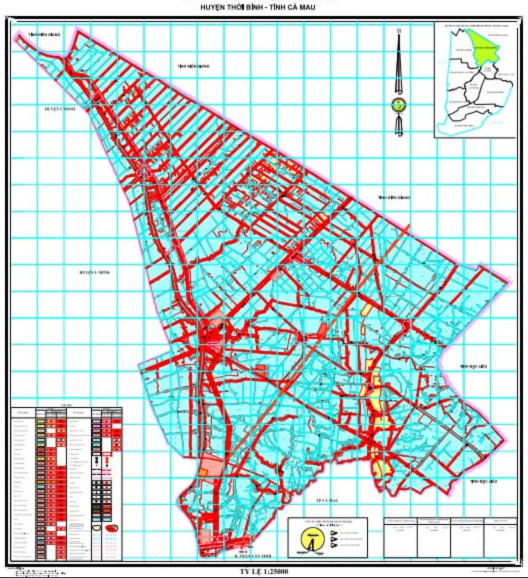 Bản đồ quy hoạch huyện Thới Bình